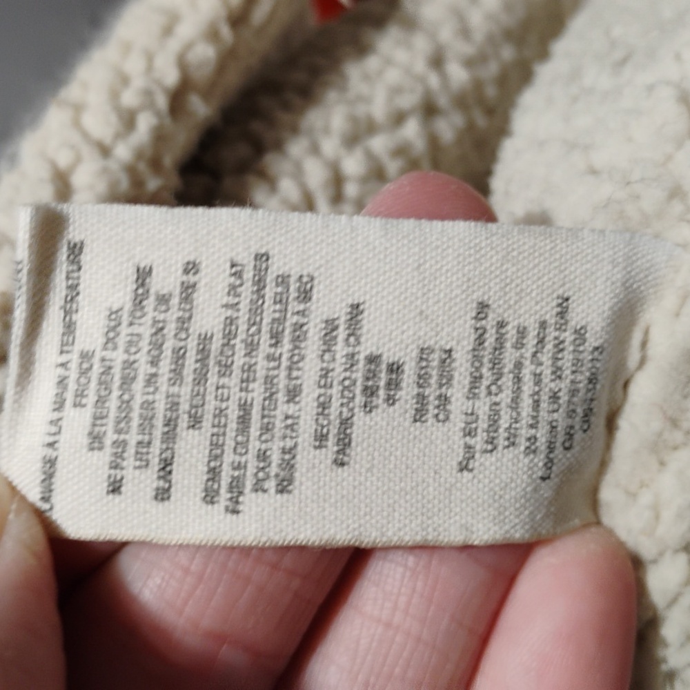 (D-12) Free People Wool Blend Thick Fleece Vtg Coat W Hood Sz.SP - Picture 7 of 12